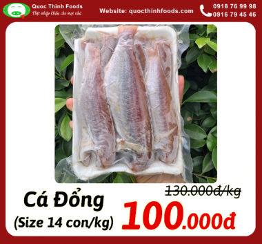Cá Đổng làm sạch cấp đông (Size 14 con/kg) - 1 kg