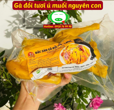 Gà Đồi Tươi Ủ Muối Nguyên Con - Size 0,9kg đến 1,1 kg/Con