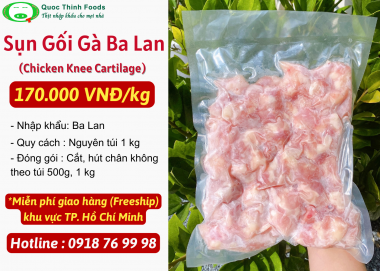 Sụn Gối Gà Nhập Khẩu Ba Lan - Chicken Cartilage Poland- 1 kg