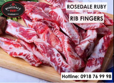 Dẻ Sườn Bò Úc không xương Rosedale Ruby - 150 ngày nuôi ngũ cốc - 1 kg