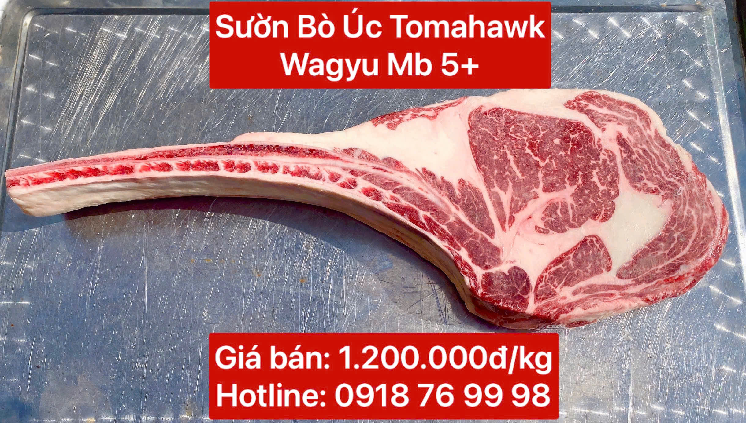 Sườn Bò Úc Tomahawk Wagyu Mb 5+