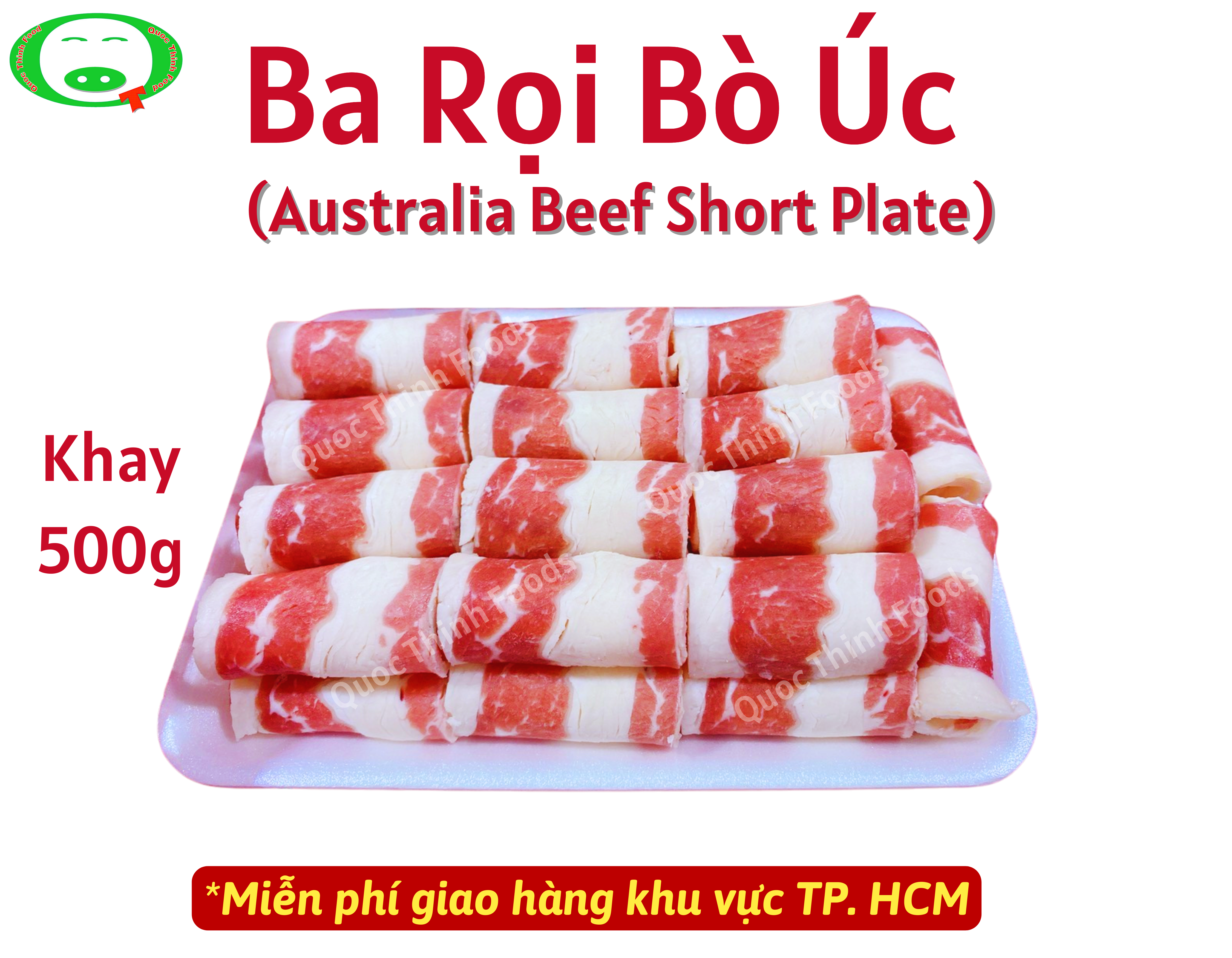 Ba Rọi Bò Úc (Australia Beef Short Plate) - 500g 