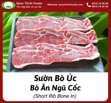 Sườn Bò Úc 500g (Ăn Ngũ Cốc) cao cấp - AUS. Beef Short Rib - 500g